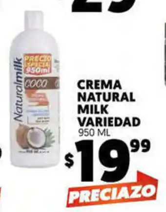 Merco Crema Natural Milk Variedad 950ml oferta