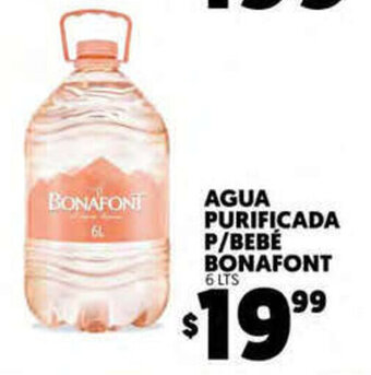 Agua Purificada P/Bebe Bonafont 6 lts