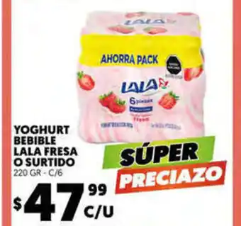 Yoghurt Bebible Lala Fresa o Surtido 220gr - C/6