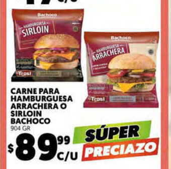 Merco Carne para Hamburguesa Arrachera O Sirloin Bachoco 904 gr oferta