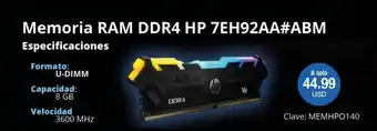 CT Computadoras y Tecnología Memoria RAM DDR4 HP 7EH92AA#ABM oferta