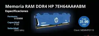 Memoria RAM DDR4 HP 7EH64AA#ABM