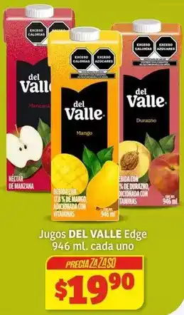 Soriana Híper Del valle - jugos edge oferta