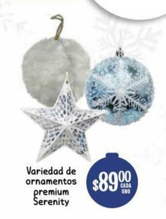Soriana Híper Variedad de Ornamentos Premium Serenity oferta