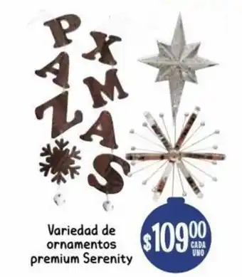 Soriana Híper Variedad de Ornamentos Premium Serenity oferta