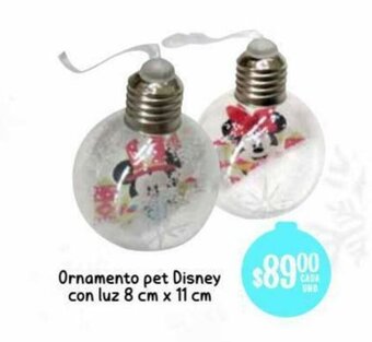 Ornamento Pet Disney Con Luz 8cm x 11cm