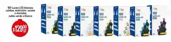 Soriana Híper 100 Luces LED Blancas, Calidas, Multicolor, Azules o Moradas Cable Verde o Blanco oferta