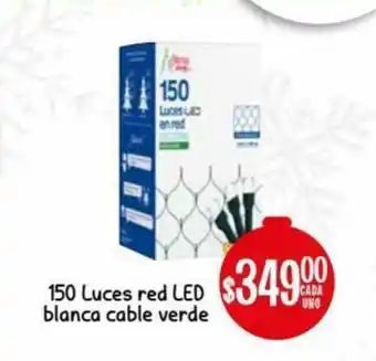 Soriana Híper 150 Luces Red LED Blanca Cable Verde oferta