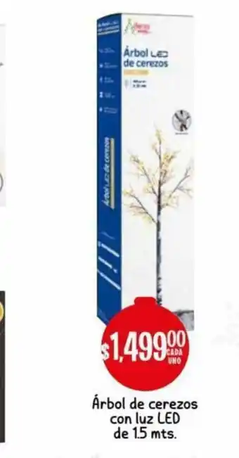 Soriana Híper Arbol de Cerezos Con Luz LED de 15mts oferta