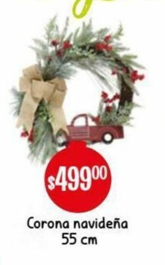 Soriana Híper Corona Navideña 55cm oferta