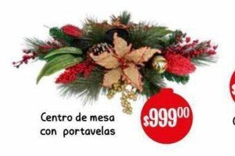Soriana Híper Centro de Mesa Con Portavelas oferta