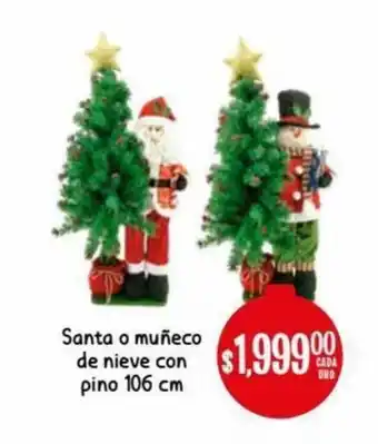 Santa o Muñeco de Nieve Con Pino 106cm