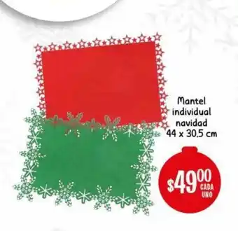 Soriana Híper Mantel Individual Navidad 44 x 30.5cm oferta