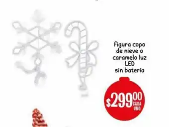 Soriana Híper Figura Copo de Nieve o Carmelo Luz LED Sin Bateria oferta