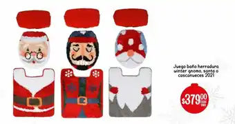 Juego Baño Herradura Winter Gnomo, Santa o Cascanueces 2021