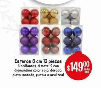 Soriana Híper Esferas 8cm 12 Piezas oferta