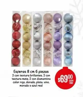 Esferas 8cm 6 Piezas