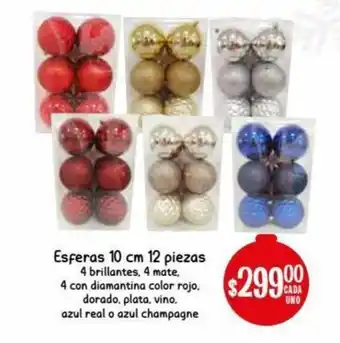 Soriana Híper Esferas 10cm 12 Piezas oferta