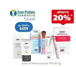 Farmacia San Pablo Isdin - uv mineral brush fps 50 oferta
