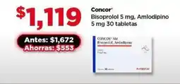 Bodega Aurrerá Amlodipino - concor bisoprool 5 mg oferta