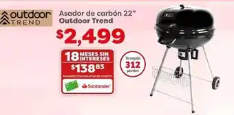 Soriana Híper Outdoor trend asador de carbón 22 oferta