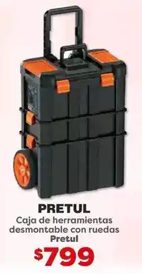 Soriana Híper Pretul - caja de herramientas desmontable con ruedas oferta