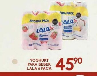 Alsuper Yogurt para beber lala 6 pack oferta