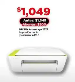 Bodega Aurrerá Hp - ink advantage 2375 impresor, copia y escanear oferta