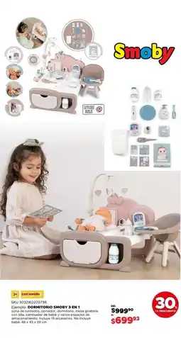 Dormitorio smoby 3 en 1