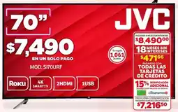 Soriana Híper Jvc smart tv 70" oferta