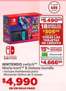 Soriana Híper NINTENDO switch mario kart 8 deluxe bundle oferta