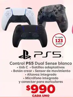 Control PS5 dual sense blanco