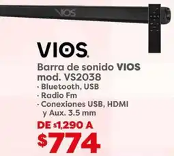 Soriana Híper VIOS Barra de sonido oferta