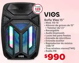 Soriana Híper VIOS bafle 15" oferta