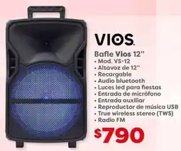 Soriana Híper VIOS bafle 12" oferta