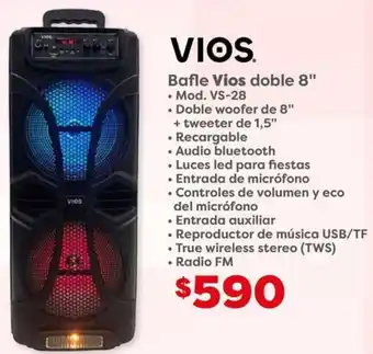 Soriana Híper VIOS bafle  doble 8" oferta