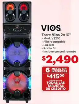Soriana Híper VIOS torre 2x10" oferta