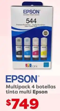 Soriana Híper EPSON Multipack 4 botellas tinta multi oferta