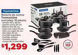 Soriana Híper TRAMONTINA batería de cocina oferta