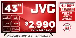 Soriana Mercado JVC smart tv 43" oferta
