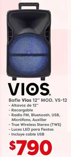 Soriana Mercado Vios bafle vios 12" mod. vs-12 oferta