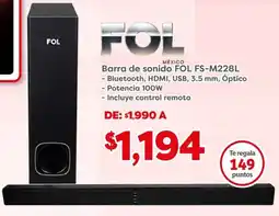 Soriana Mercado FOL barra de sonido FS-M228L oferta