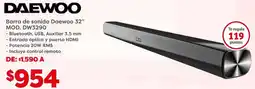 Soriana Mercado Daewoo barra de sonido 32" oferta