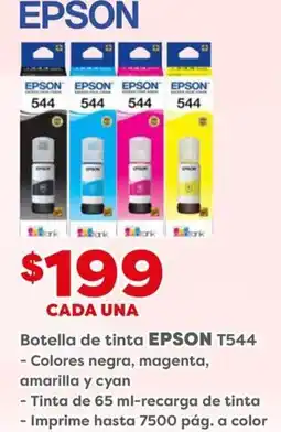 Soriana Mercado EPSON botella de tinta T544 oferta