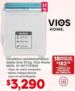 Vios lavadora semiautomática doble tina