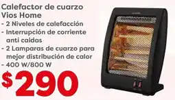 Soriana Mercado Vios home calefactor de termostato oferta