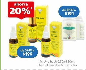 Farmacia San Pablo M uno tint bach sol 0.50ml fgo c/30ml oferta