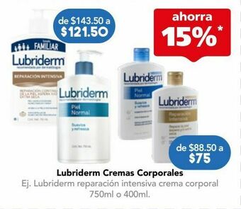 Farmacia San Pablo Lubriderm crem corp rep int btl c/750ml oferta