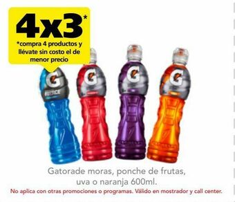 Gatorade isotonico moras c/600ml