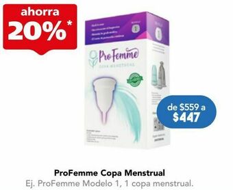 Profemme copa menstrual modelo 1 c/1pza